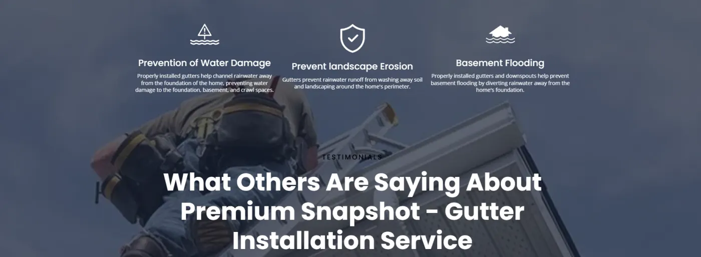 Gutter Installation Service snapshot screenshot